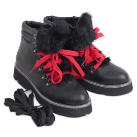 Ghete Trapper negre 3142 Negre negru Ghete Trapper negre 3142 Negre negru