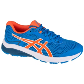 Asics GT-1000 8 Gs Jr 1014A068-400 alb albastru portocale Asics GT-1000 8 Gs Jr 1014A068-400 alb albastru portocale