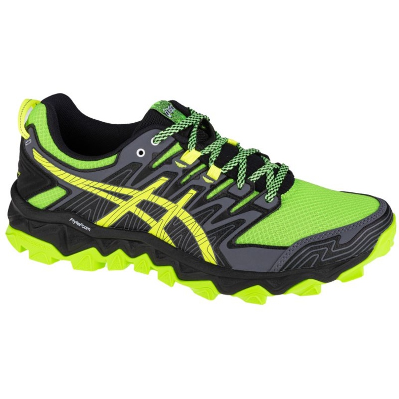 Asics Gel-FujiTrabuco 7 M 1011A197-300 negru gri verde galben Asics Gel-FujiTrabuco 7 M 1011A197-300 negru gri verde galben