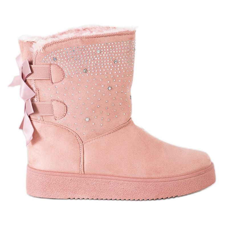 Small Swan Mukluki Cu Cristale roz Small Swan Mukluki Cu Cristale roz