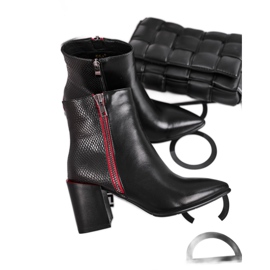 S.Barski Cizme negre pentru femei Lippi negre negru roșu S.Barski Cizme negre pentru femei Lippi negre negru roșu