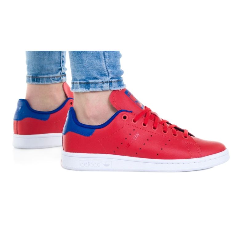 Pantofi Adidas Stan Smith Jr FV3611 alb roșu