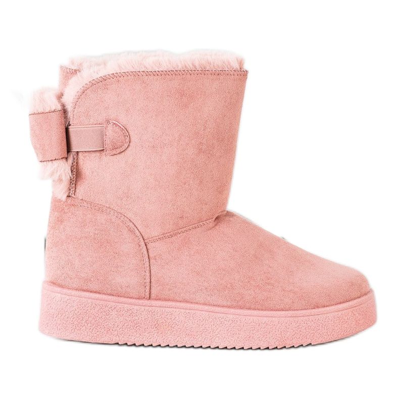 SHELOVET Mukluki cu un arc roz