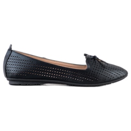 Ballerine ajurate cu arc VINCEZA negru