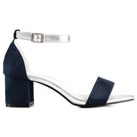 Goodin Sandale elegante pe un bar albastru marin argint