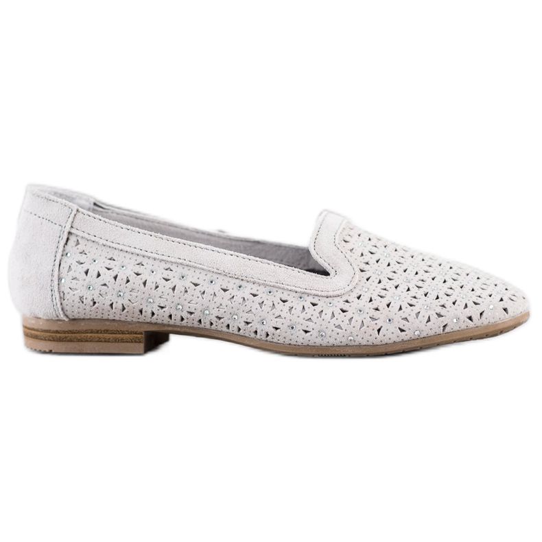 Filippo Domnii din piele cu zirconiu cubic gri