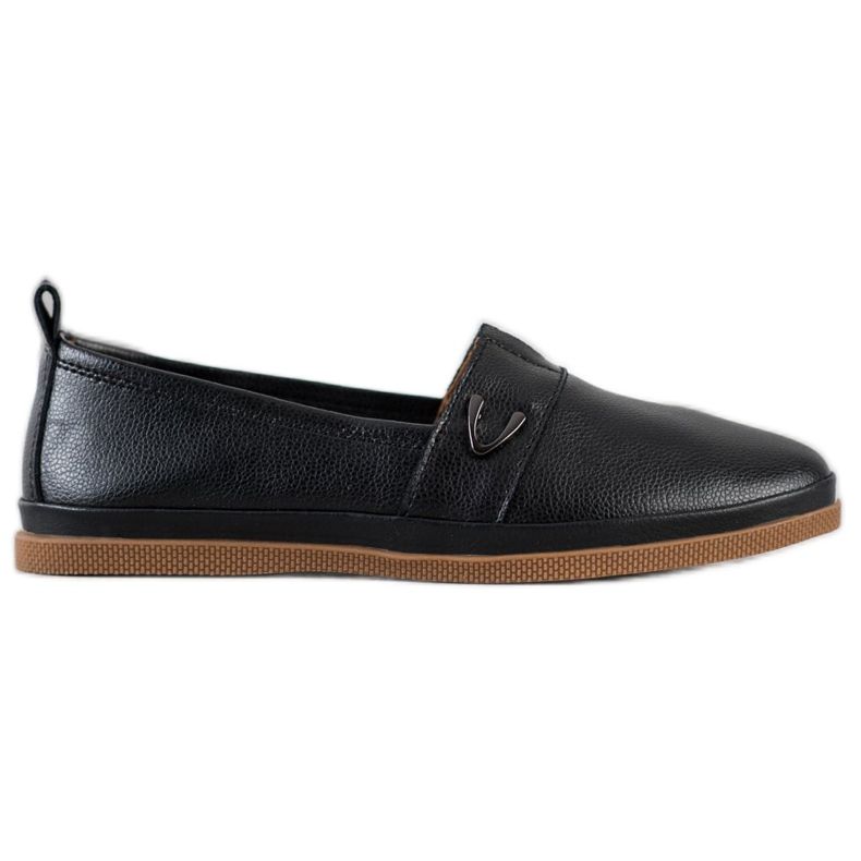 Slipon din piele VINCEZA negru