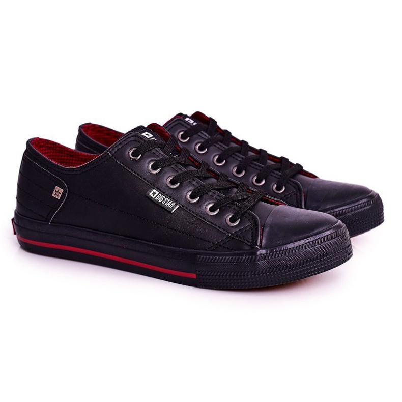 Adidași din piele pentru bărbați Big Star DD174259 Negru