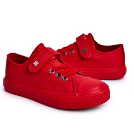 Adidași din piele pentru copii Big Star EE374036 Roșu roşu