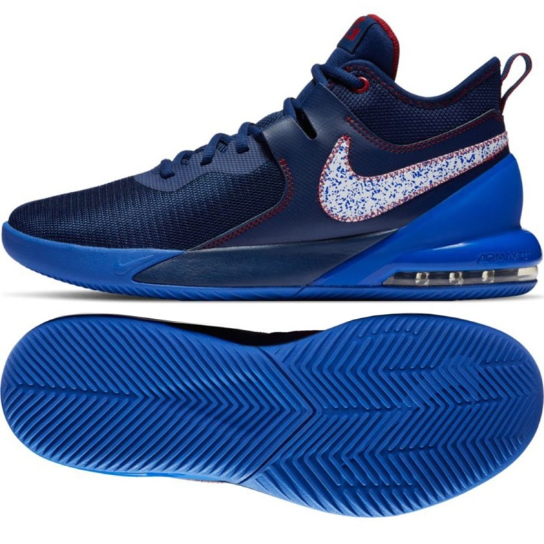 Pantof de baschet Nike Air Max Impact M CI1396 400 roșu, bleumarin, albastru albastru marin