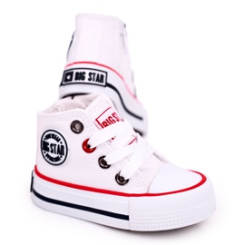 Adidași înalți pentru copii Cu fermoar Big Star HH374187 Alb Adidași înalți pentru copii Cu fermoar Big Star HH374187 Alb