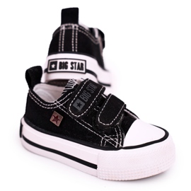 Adidași mici pentru copii cu velcro Big Star HH374200 negru