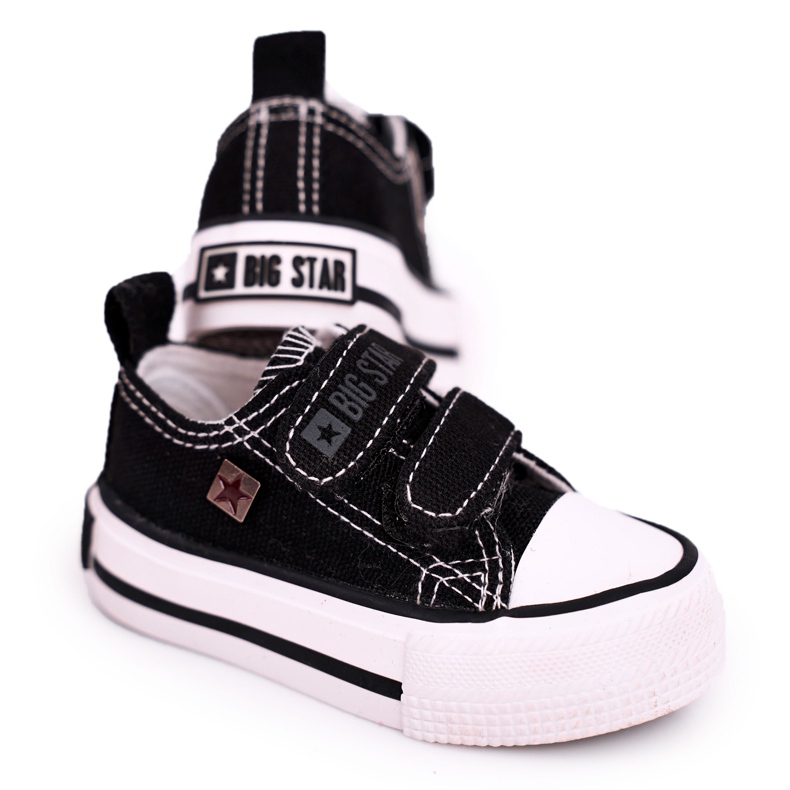 Adidași mici pentru copii cu velcro Big Star HH374200 negru