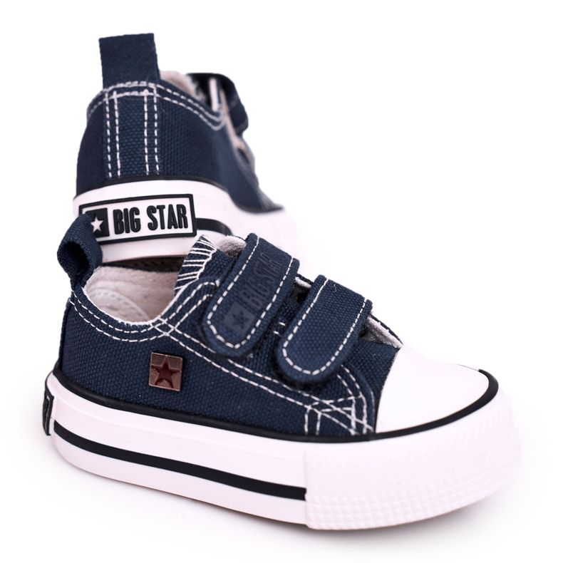Adidași mici pentru copii cu velcro Big Star HH374201 Blue Navy albastru