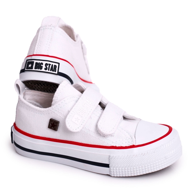 Adidași mici pentru copii cu velcro Big Star HH374095 Alb