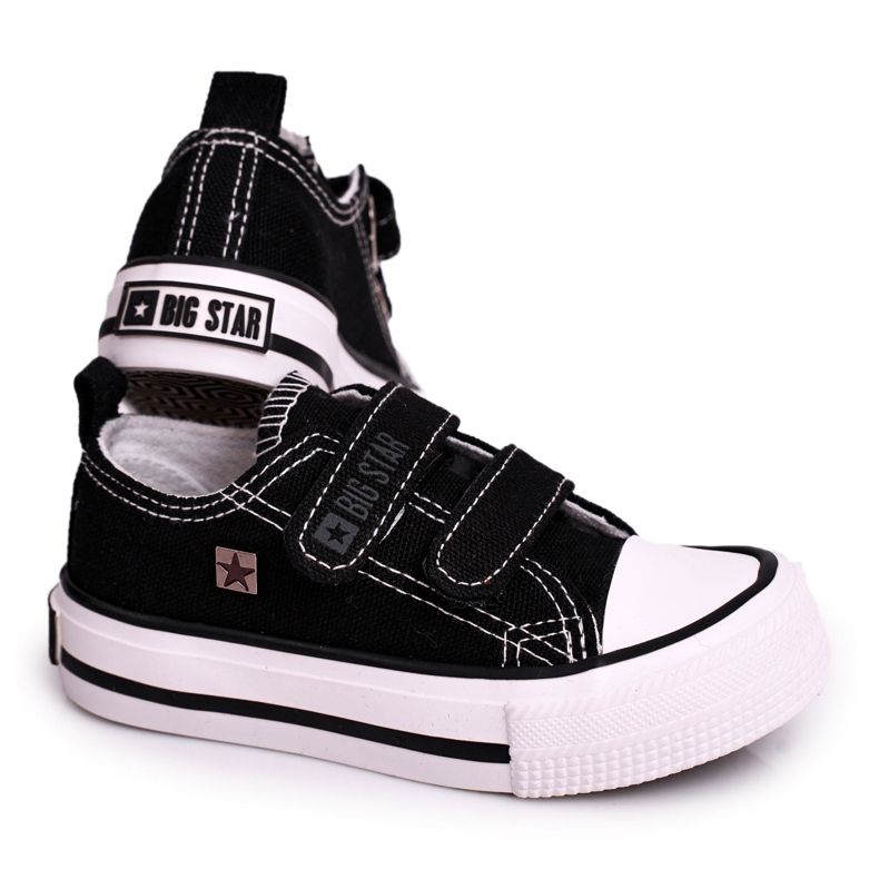 Adidași mici pentru copii cu velcro Big Star HH374096 negru