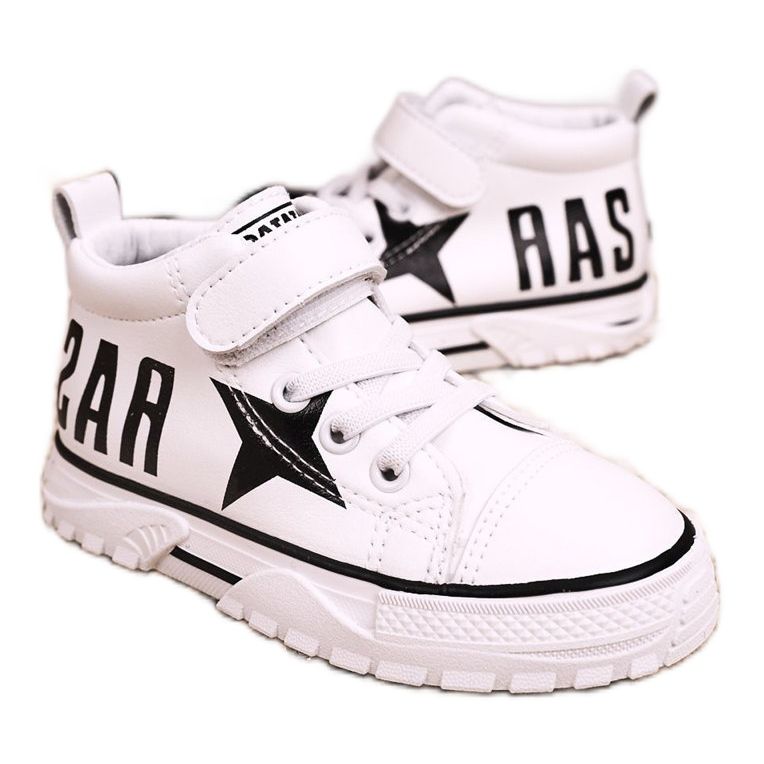Apawwa Adidași înalți pentru copii cu velcro alb strălucitor Apawwa Adidași înalți pentru copii cu velcro alb strălucitor