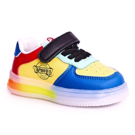 Apawwa Încălțăminte sport pentru copii, cu talpă cu lumină LED, scuter multicolor albastru galben Apawwa Încălțăminte sport pentru copii, cu talpă cu lumină LED, scuter multicolor albastru galben