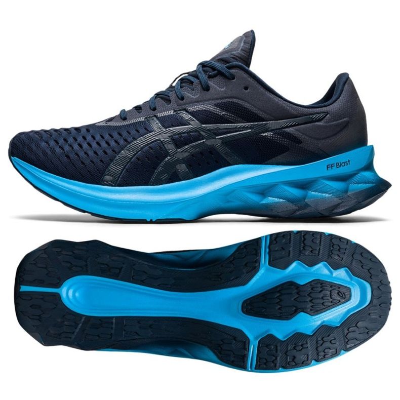 Pantofi Asics Novablast M 1011A681-402 albastru marin albastru