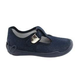 Pantofi pentru copii Befado blanka bleumarin 115X005 albastru marin argint