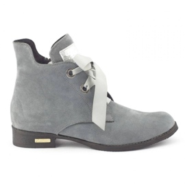 Olivier Cizme gri flora cu o panglică