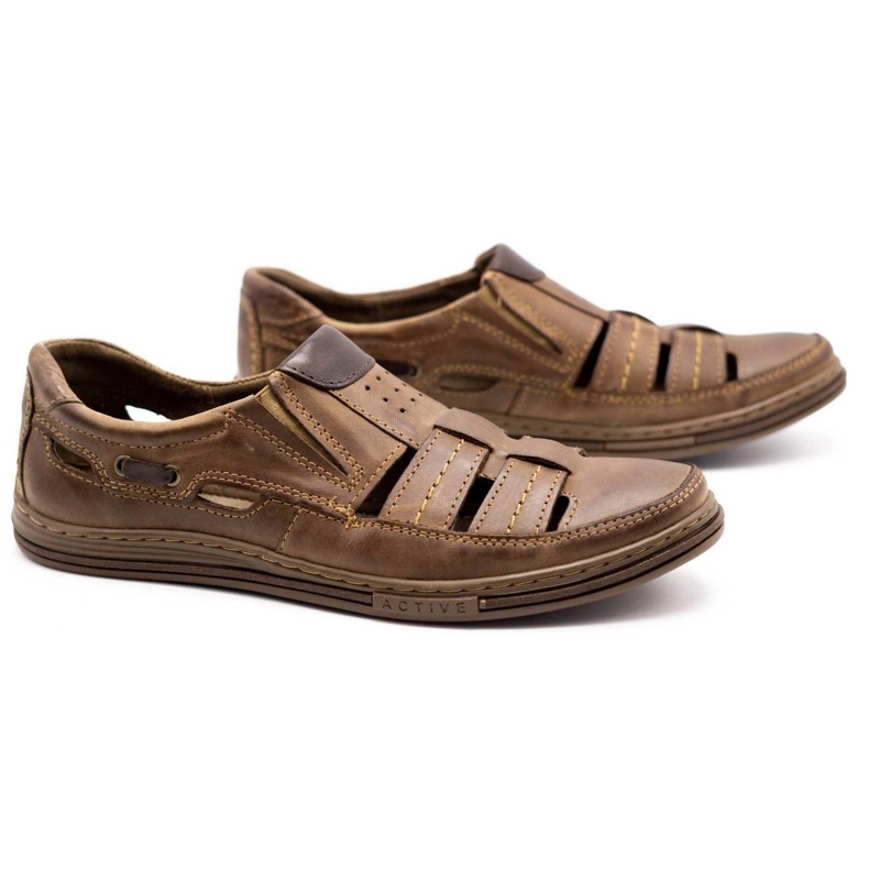 Polbut Încălțăminte ajurată pentru bărbați 06 pentru maro vara