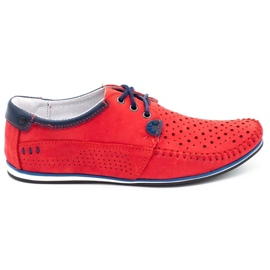 KOMODO Încălțăminte pentru bărbați mocasini 875 roșu de vară roşu