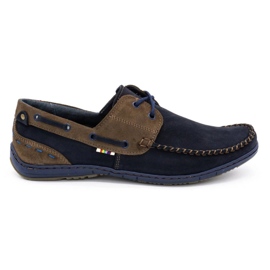 KOMODO Pantofi barbati mocasini 902 bleumarin albastru