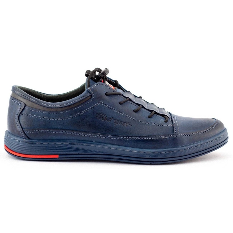 Polbut Pantofi casual din piele pentru bărbați K22 bleumarin multicolor Polbut Pantofi casual din piele pentru bărbați K22 bleumarin multicolor