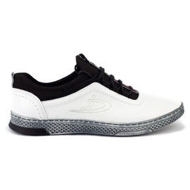 Polbut Pantofi casual din piele pentru bărbați K24 alb