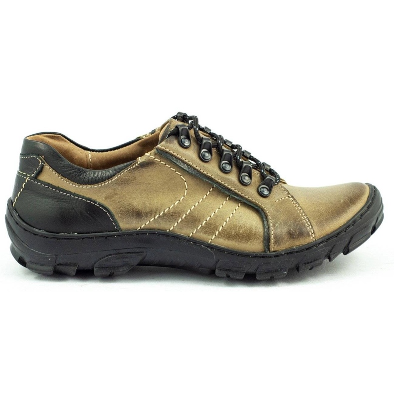 KOMODO Pantofi de trekking pentru bărbați din piele 904 multicolor verde KOMODO Pantofi de trekking pentru bărbați din piele 904 multicolor verde
