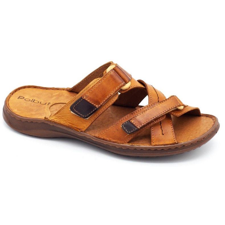 Polbut Papuci bărbați SA06 roșu portocale