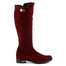 Olivier Cizme la modă Klara burgundy roșu multicolor Olivier Cizme la modă Klara burgundy roșu multicolor