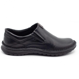 Joker Mocasini din piele pentru bărbați negri 382 negru Joker Mocasini din piele pentru bărbați negri 382 negru