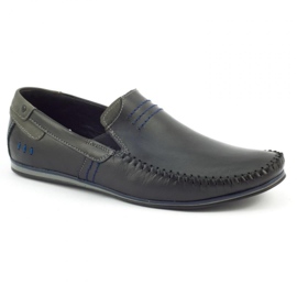 KOMODO Mocasini din piele pentru bărbați negri 876 negru KOMODO Mocasini din piele pentru bărbați negri 876 negru