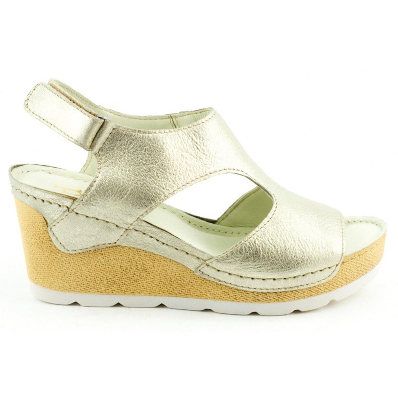 Dolce Pietro Sandale cu toc 0888 platină aurie de aur