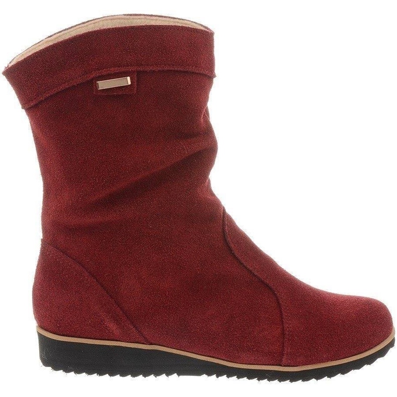 Olivier Cizme din piele încălzite de Emi Burgundy roșu