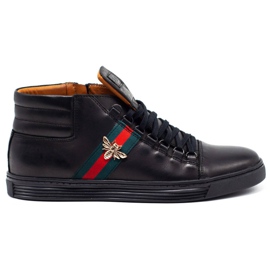 KENT Pantofi casual bărbați 304V negri negru KENT Pantofi casual bărbați 304V negri negru