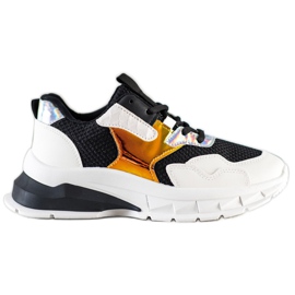 SHELOVET Adidasi la modă alb negru multicolor SHELOVET Adidasi la modă alb negru multicolor