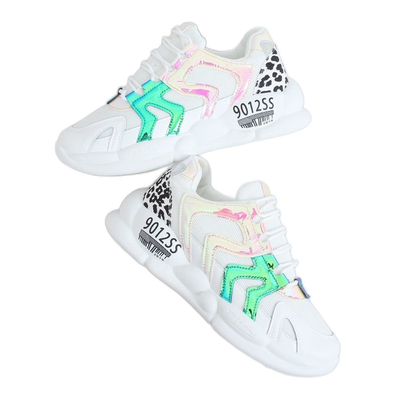 Pantofi sport albi B0-233 Galbeni multicolor Pantofi sport albi B0-233 Galbeni multicolor