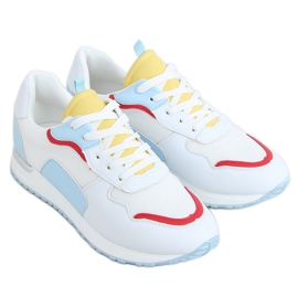 Pantofi sport multicolori C915 ALB / ALBASTRU / GALBEN Pantofi sport multicolori C915 ALB / ALBASTRU / GALBEN