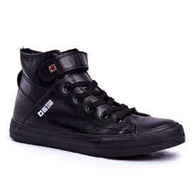 Adidași înalte pentru bărbați Big Star Black Y174020 negru