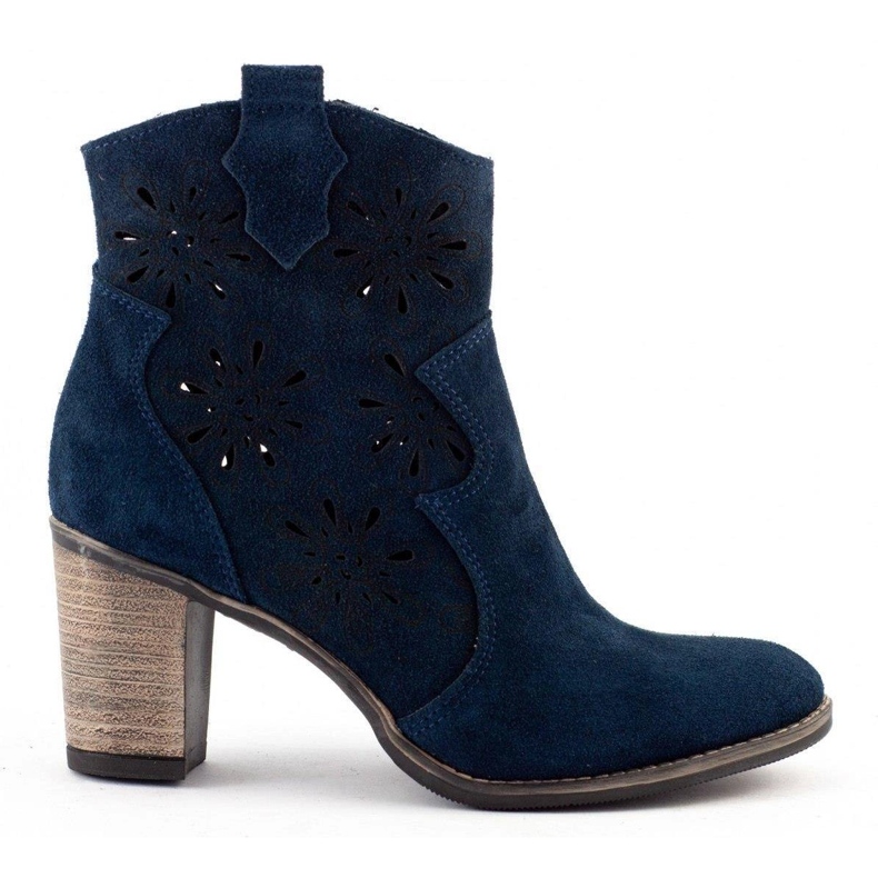 Olivier Cizme deschise cu toc înalt Lena bleumarin albastru