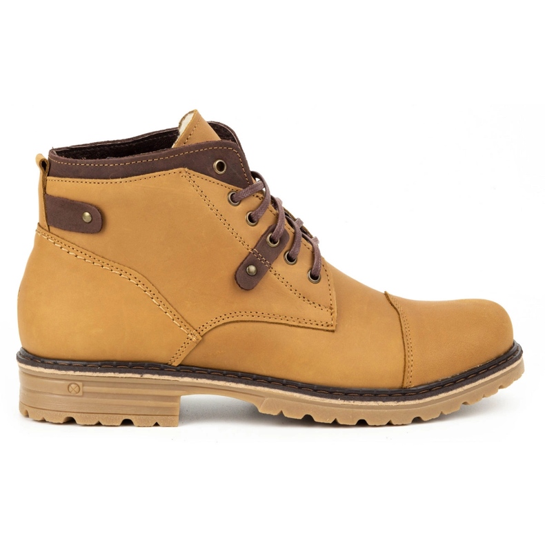 Polbut C15 pantofi de iarnă pentru bărbați roșii portocale