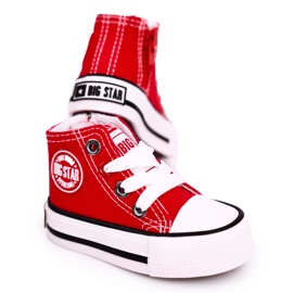 Adidași înalți pentru copii Cu fermoar Big Star HH374086 Roșu roşu
