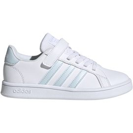 Încălțăminte pentru copii Adidas Grand Court C alb și albastru EG6738
