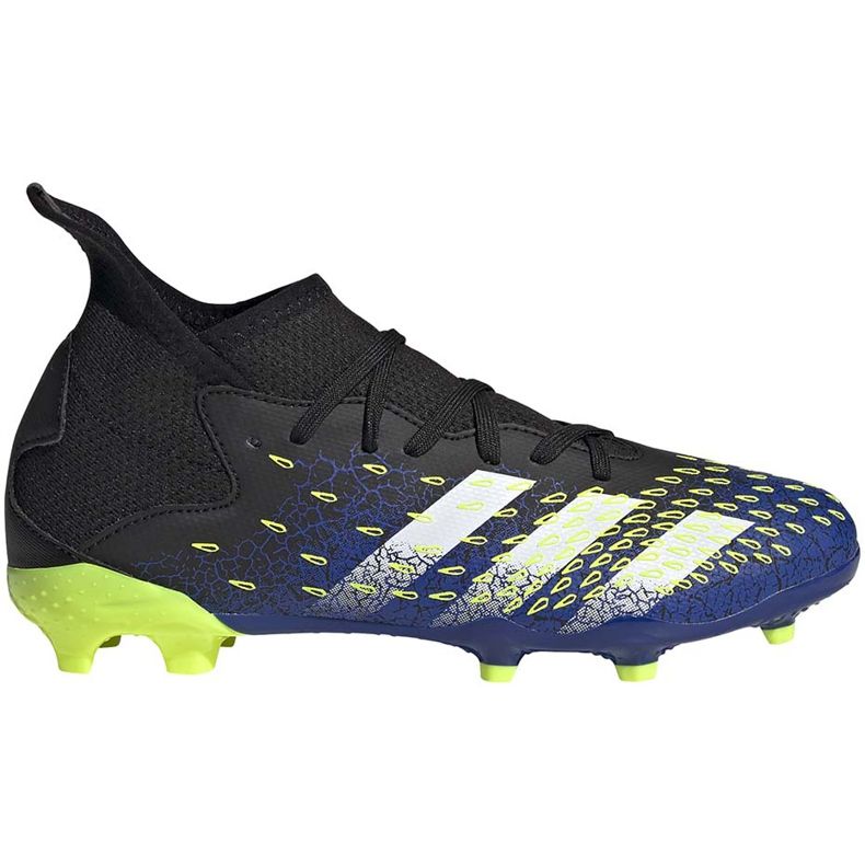 Cizme de fotbal adidas Predator Freak.3 Fg Junior bleumarin-verde FY0613 negru negru