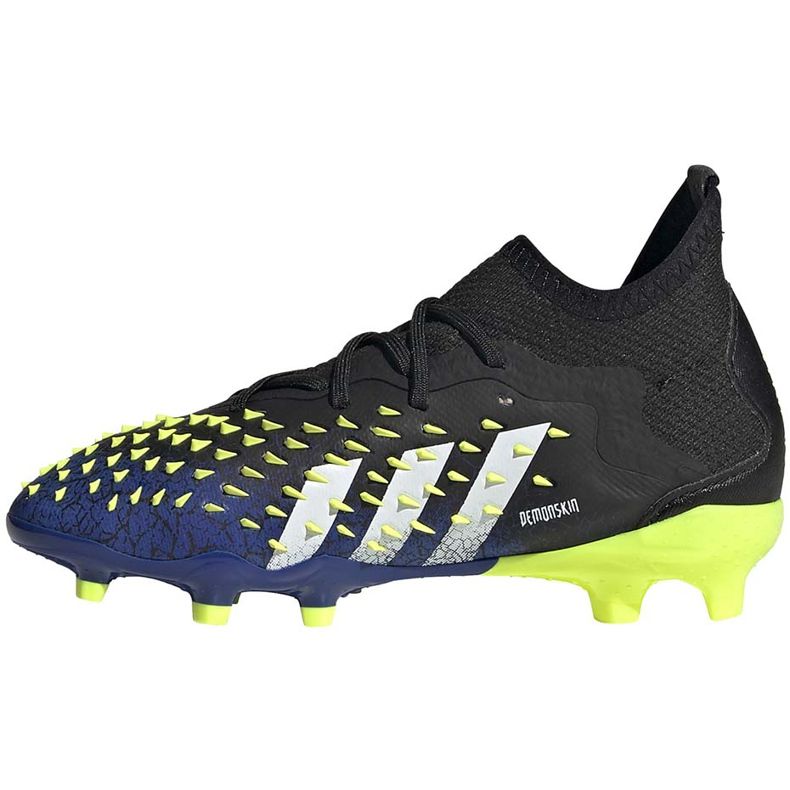 Ghete de fotbal adidas Predator Freak.1 Fg Junior negru-bleumarin-verde FY0744