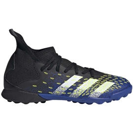 Ghete de fotbal adidas Predator Freak.3 Tf Junior negru și albastru FY0624 Ghete de fotbal adidas Predator Freak.3 Tf Junior negru și albastru FY0624
