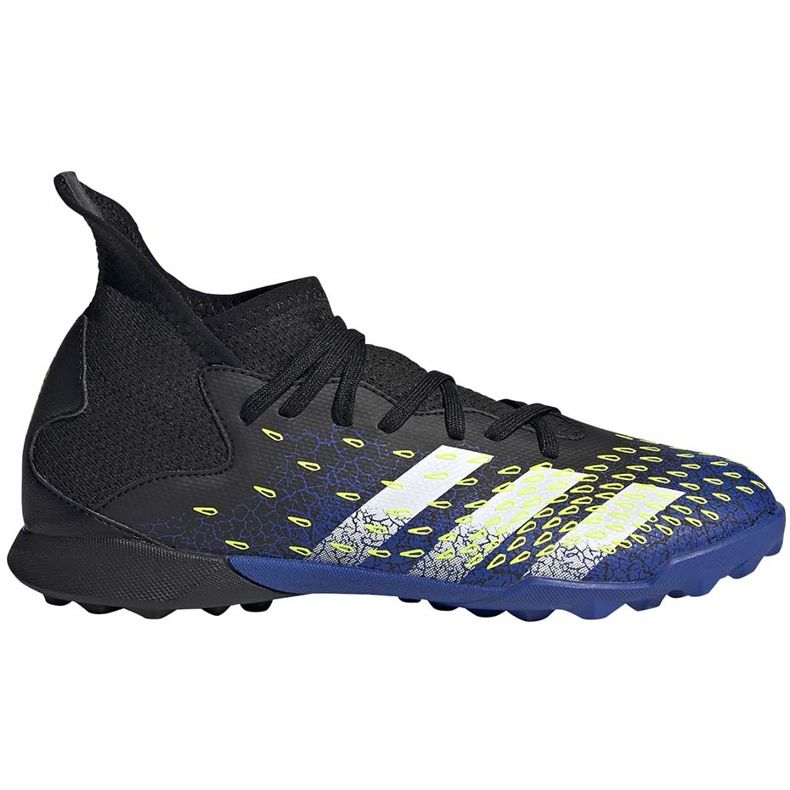 Ghete de fotbal adidas Predator Freak.3 Tf Junior negru și albastru FY0624